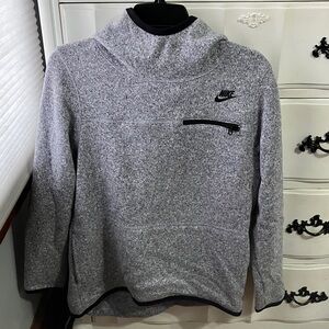 Nike Heather Blue/Gray Fleece Pullover Swoosh Women’s Hoodie